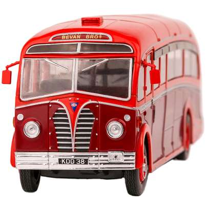 Macheta autobuz AEC Regal III Harrington 1950 rosu 1:43