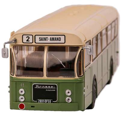Macheta autobuz Brossel BL55 1966 crem cu verde 1:43