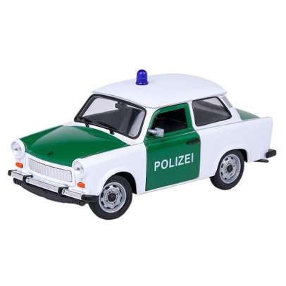 Macheta autospeciala Trabant 601 Polizei scara 1:24 alb cu verde Welly