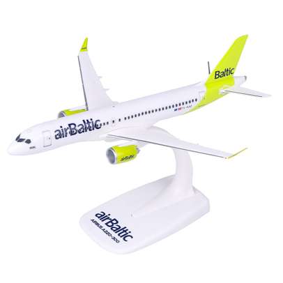 Macheta avion Airbus A220-300 AirBaltic alb 1-200 Herpa