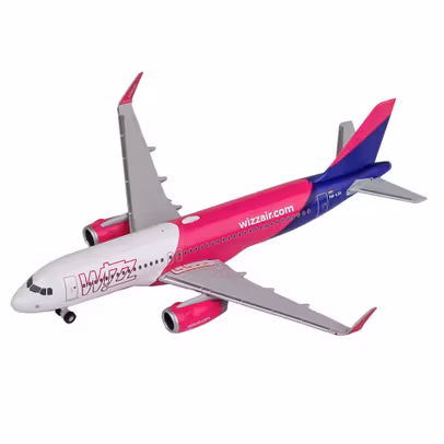 Macheta avion Airbus A320 Wizz Air scara 1-500 Herpa