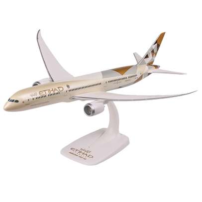 Machetă avion Etihad Airways Boeing 787-10 Dreamliner A6-BMB – scară 1:200 PPC Models 223564 - vedere 3/4 stanga fata