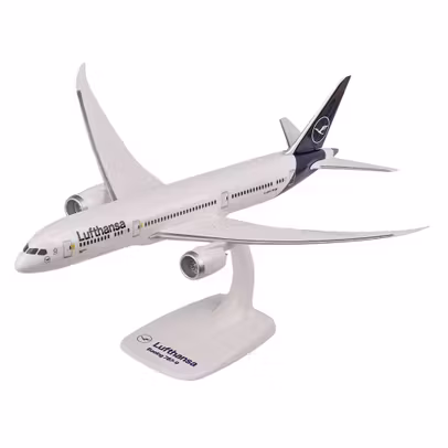 Macheta avion Lufthansa Boeing 787-9 Dreamliner D-ABPA „Berlin” - scara 1:200 PPC Models 222611 - vedere 3/4 stanga fata