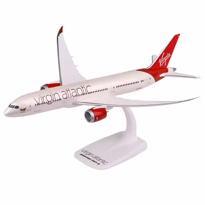 Macheta avion Boeing 787-9 Virgin Atlantic 1:200 PPC - model de colectie - vedere 3/4 stanga fata