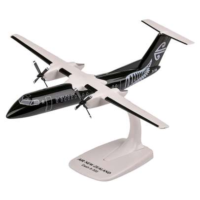 Macheta avion De Havilland Canada DHC-8-300 Air New Zealand negru 1-100