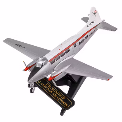 Macheta avion De Havilland Dove Dan-Air - scara 1:72 Oxford Diecast 72DV001