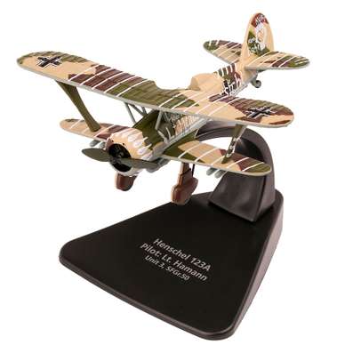 Macheta avion Henschel Hs 123A Lt.Hamann 1938 1:72 Oxford
