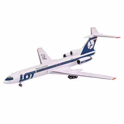 Macheta avion LOT Polish Airlines Tupolev TU-154M scara 1:200