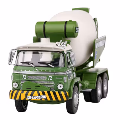 Macheta Barreiros Centauro Camion Betonieră 3 Axe 1968 Verde Alb 1:43 Magazine Models