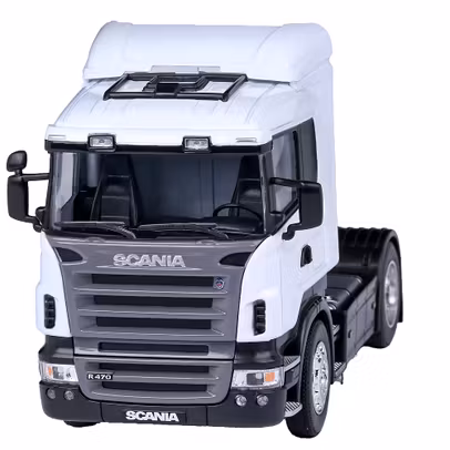 Macheta cap tractor Scania R470 2009 scara 1:32 alb