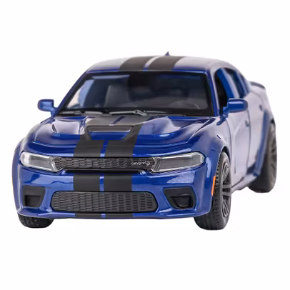 Macheta Dodge Charger 2020 Mk.VII albastru, scara 1:36, Tayumo cu uși funcționale