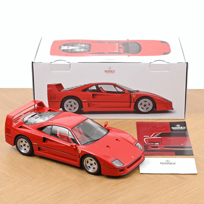 Macheta auto Ferrari F40 1987 1:12 Norev - vedere 3/4 fata