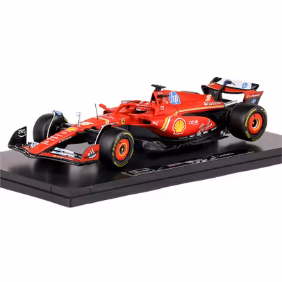 Macheta Ferrari SF-24 Leclerc No.16 Imola GP 2024 1:18 Bburago cu vitrina