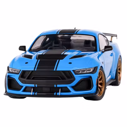 Macheta Ford Mustang Super Snake 2025 Albastru 1:18 Solido - vedere 3/4 stanga fata