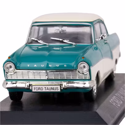 Machetă Ford Taunus 17M alb cu verde 1:43 – Mașini de Legendă 2011 DeAgostini