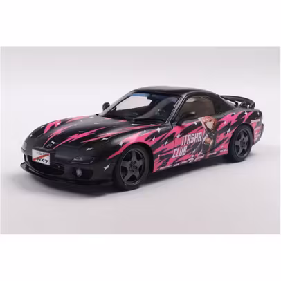 Macheta Mazda RX7 FD3RS Itasha Mov 1:18 Solido - vedere 3/4 stanga fata