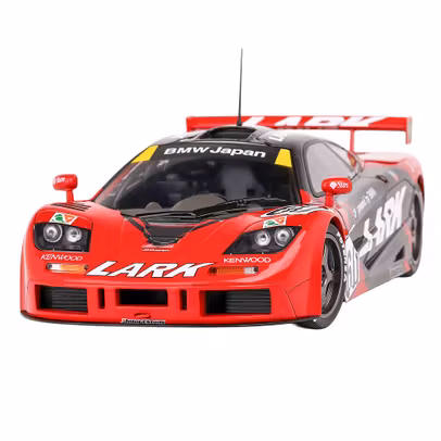 Macheta McLaren F1 GTR Short Tail Ralf Schumacher 1996 – scara 1:18 – Solido – roșu cu negru