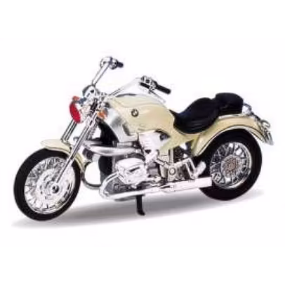 Macheta motocicletă BMW R1200C 2004 crem, scara 1:18, Welly