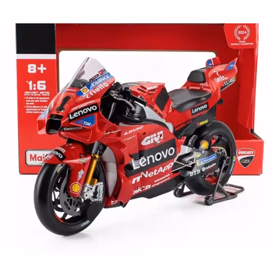 Macheta Ducati Desmosedici GP24 N1 Bagnaia MotoGP 2024 1:6 Maisto Rosu