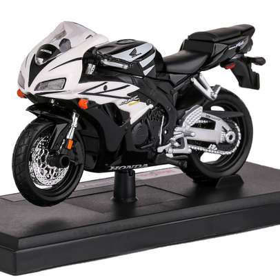 Macheta motocicleta Honda CBR1000RR 2010 alb cu negru 1:18