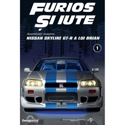Macheta auto Nissan Skyline GT-R R34 - Kit construibil 1:8 DeAgostini - Nr. 1