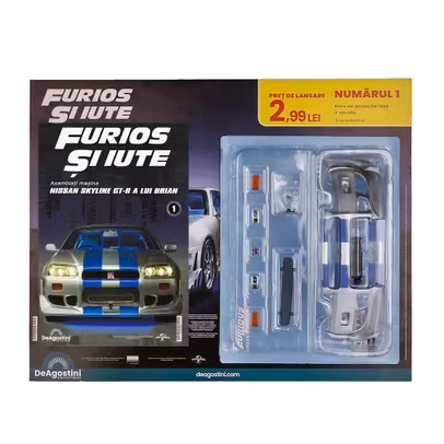 Pachet de start colecția Nissan Skyline GT-R R34 Nr.1 – carton prezentare și revistă DeAgostini