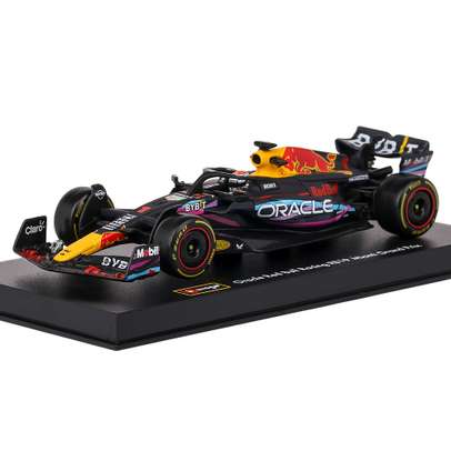 Macheta Red Bull RB19 F1 Verstappen GP Miami 2023 cu casca pilot 1:43
