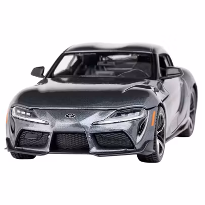 Macheta Toyota Supra GR 2021 gri metalizat – scara 1:24-Maisto - vedere 3/4 dreapta fata