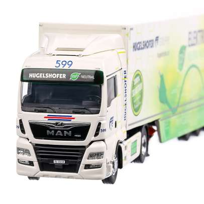 MAN TGX 2020, macheta camion , scara 1:50, alb cu verde, Tekno