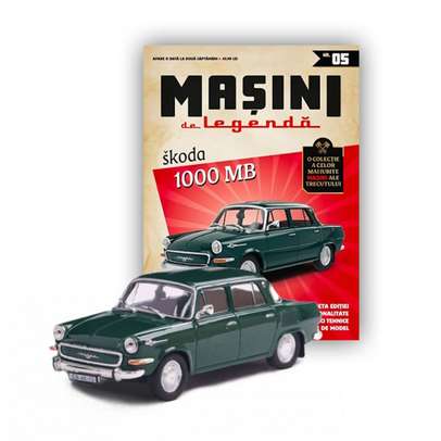 Macheta Skoda 1000 MBG De Luxe 1968, Colectia Masini de Legenda DeAgostini - revista si macheta