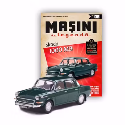 Machetă Škoda 1000 MBG De Luxe 1:43 – Mașini de Legendă Nr.6 Relansare