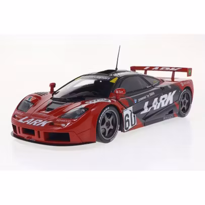 Macheta McLaren F1 GTR Short Tail Ralf Schumacher 1996 – scara 1:18 – Solido – roșu cu negru