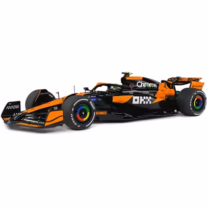 Macheta auto McLaren MCL38 F1 Miami GP 2024 F1 Norris 1:18 - vedere 3/4 fata stanga