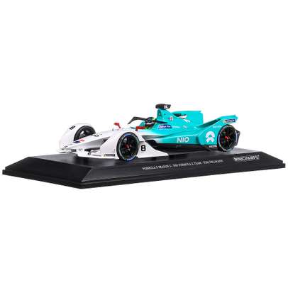 Nio T. Dillmann Formula E Season 5 2018, macheta auto, scara 1:18, alb cu bleu, Minichamps-2