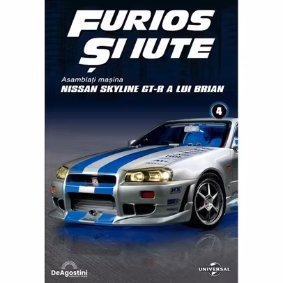 Revista Nissan Skyline GT-R (R34) Nr.4 - Kit Construibil 1:8 DeAgostini - Fast & Furious