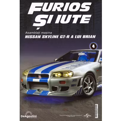 Revista Nissan Skyline GT-R (R34) Nr.4 - Kit Construibil 1:8 DeAgostini - Fast & Furious