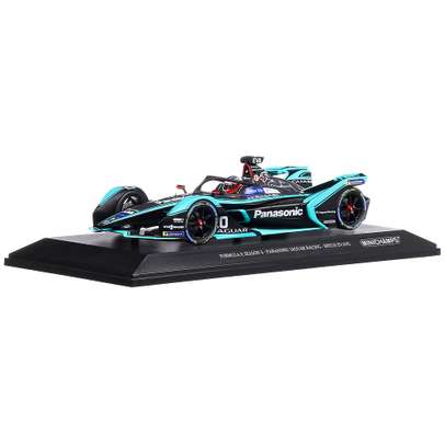 Panasonic Jaguar Racing M. Evans Formula E Season 5 2018, macheta auto, scara 1:18, negru cu bleu, Minichamps-2
