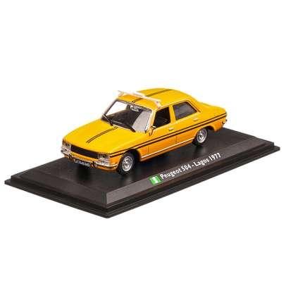 Peugeot 504 Lagos Taxi 1977, macheta Taxi scara 1:43, galben, Atlas-2