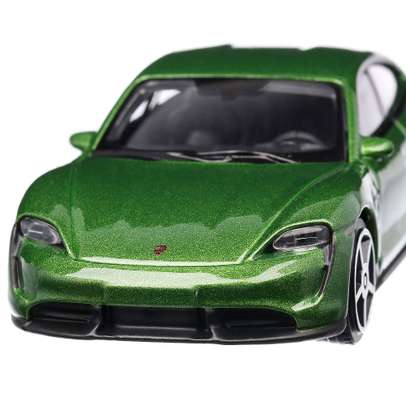 Porsche Taycan Turbo  2018, macheta auto scara 1:43, verde metalizat, Bburago