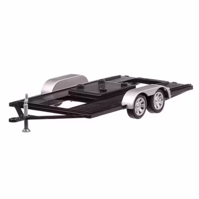 Remorca-platforma, scara 1:18, negru cu argintiu, Motor Max