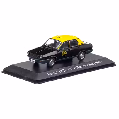 Macheta taxi Renault 12 TL 1994 Buenos Aires 1:43 - vedere 3/4 stanga fata