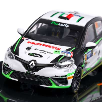 Renault Clio RSR #48 Raliul Mexicului 2020, macheta  auto,  scara 1:43, alb cu verde, IXO