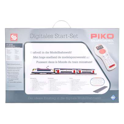 Ambalaj original - Set tren electric digital HO PIKO 59108 cu SNCB BR186, vagoane etajate si control Smart WLAN
