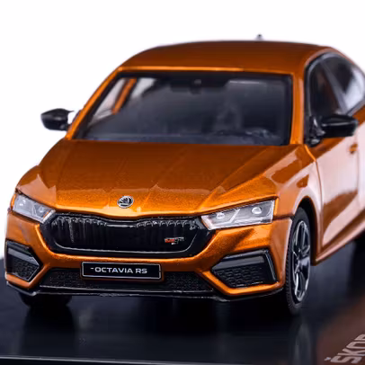 Macheta auto Skoda Octavia IV RS 2020, scara 1:43, portocaliu metalizat, Abrex