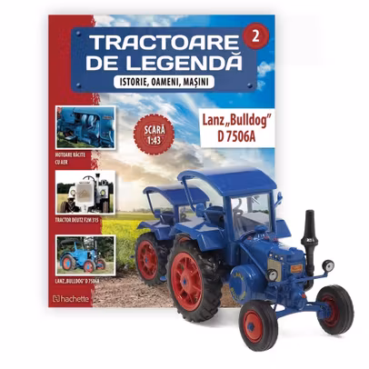 Machetă tractor Lanz Bulldog D 7506A – Nr.2 Tractoare de legendă – 1:43 Hachette - revista+macheta