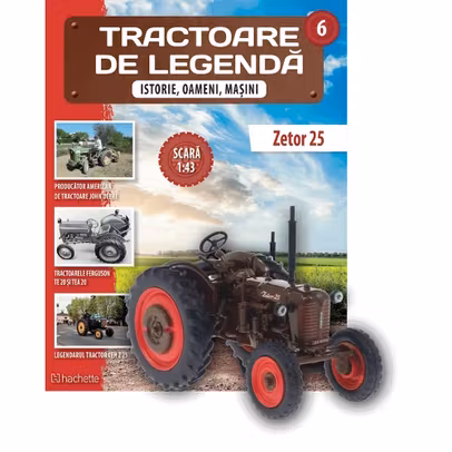 Tractoare de legendă Nr.6 Zetor 25 – revistă și machetă tractor 1:43 Hachette România