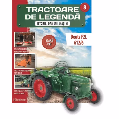 Tractoare de legendă Nr.8 Deutz F2L 612/6 – revistă și machetă tractor 1:43 Hachette România