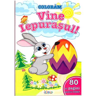 Vine Iepurasul Carte de colorat