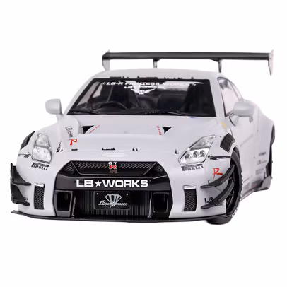 Macheta Nissan GT-R R35 Liberty Walk cu Figurina Kato 1:18 - Solido