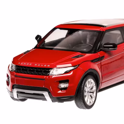 Macheta Range Rover Evoque 2011 Rosu 1:24 Welly - detaliu fata